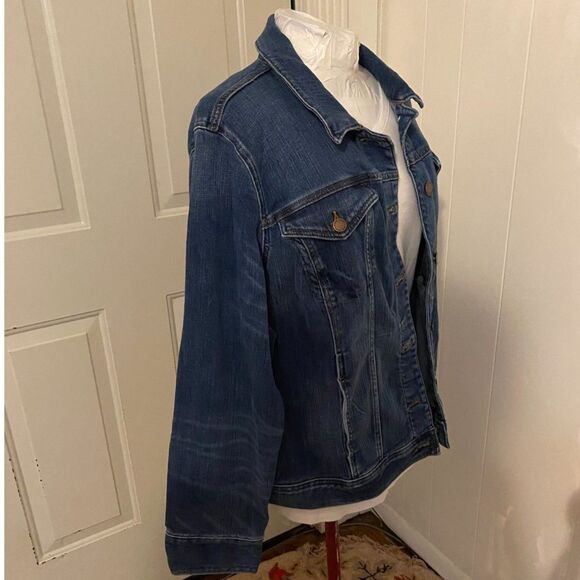 Lane Bryant Dark Wash Denim Jacket Women Plus Size 24 - Picture 2 of 6